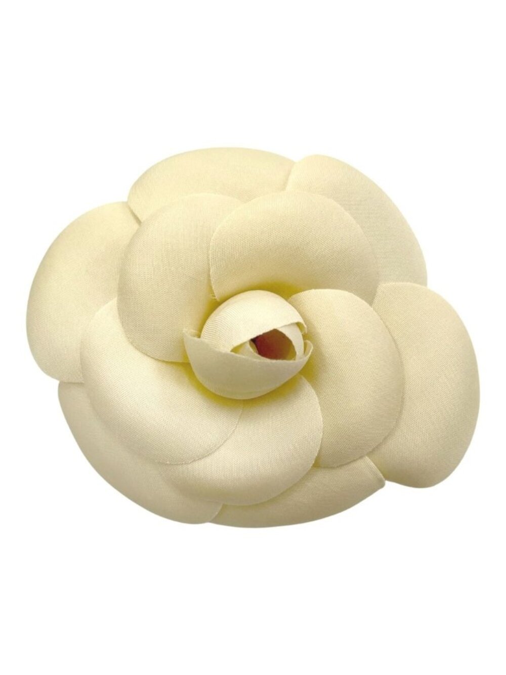 Chanel Camellia Corsage Pin Brooch Flower Motif Ivory